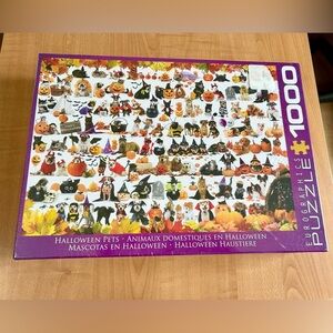 New Eurographics puzzle sealed 1000 pieces Halloween pets 19 x 26 jigsaw toys
